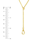 Load image into Gallery viewer, 14k Yellow Gold Pull Over Rolo Chain Lariat Y Necklace
