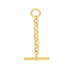 Afbeelding in Gallery-weergave laden, 14k Yellow Gold Diamond Bar Rolo Chain Charm for Necklace