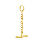 Afbeelding in Gallery-weergave laden, 14k Yellow Gold Diamond Bar on Rolo Chain Charm for Necklace