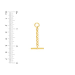 Afbeelding in Gallery-weergave laden, 14k Yellow Gold Diamond Bar on Rolo Chain Charm for Necklace