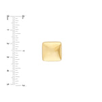 Charger l'image dans la galerie, 14k Yellow Gold Square Geometric Style Puffy Stud Post Earrings