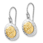 Kép betöltése a galériamegjelenítőbe: Sterling Silver Rhodium Gold Tone Starfish Sand Dollar Dangle Earrings