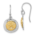 Kép betöltése a galériamegjelenítőbe: Sterling Silver Gold Tone Sand Dollar Starfish Dangle Earrings