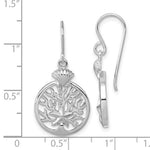 Afbeelding in Gallery-weergave laden, Sterling Silver Coral Reef with Starfish Scallop Shell Dangle Earrings