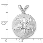 將圖片載入圖庫檢視器 Sterling Silver Sand Dollar Starfish Brushed Finish Pendant Charm
