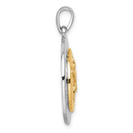 Load image into Gallery viewer, Sterling Silver Rhodium Plated Gold Tone Starfish Sand Dollar Pendant Charm