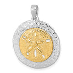 Load image into Gallery viewer, Sterling Silver Rhodium Plated Gold Tone Starfish Sand Dollar Pendant Charm