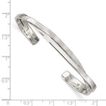 Загрузить изображение в средство просмотра галереи, 925 Sterling Silver Intertwined Hammered Contemporary Modern Cuff Bangle Bracelet