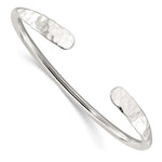 Load image into Gallery viewer, 925 Sterling Silver Hammered Ends Contemporary Modern Cuff Bangle Bracelet