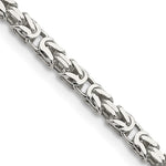 Load image into Gallery viewer, Sterling Silver 2.5mm Byzantine Bracelet Anklet Choker Necklace Pendant Chain