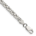 Cargar imagen en el visor de la galería, Sterling Silver 3.25mm Byzantine Bracelet Anklet Choker Necklace Pendant Chain