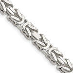 Load image into Gallery viewer, Sterling Silver 7.5mm Byzantine Bracelet Anklet Choker Necklace Pendant Chain