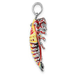 画像をギャラリービューアに読み込む, Sterling Silver Enamel Lobster 3D Pendant Charm Rhodium Plated