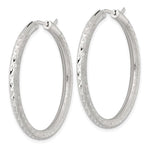 Load image into Gallery viewer, Sterling Silver Diamond Cut Round Hoop Earrings 39mm x 3.25mm