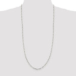 將圖片載入圖庫檢視器 Sterling Silver Rhodium Plated 3.25mm Elongated Open Link Bracelet Anklet Necklace Pendant Chain