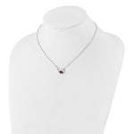 Ladda upp bild till gallerivisning, Sterling Silver Garnet Oval Teardrop Choker Necklace Chain