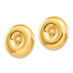 Load image into Gallery viewer, 14K Yellow Gold Polished Round Fancy Earring Jackets