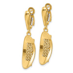 Load image into Gallery viewer, 14k Yellow Gold Oval Omega Back Dangle Earrings