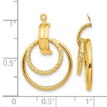 Load image into Gallery viewer, 14K Yellow Gold Polished Twisted Doorknocker Earring Jackets