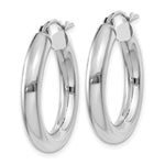 Load image into Gallery viewer, 14K White Gold 25mm x 4mm Lightweight Classic Round Hoop Earrings