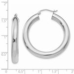 Load image into Gallery viewer, 14K White Gold 35mm x 5mm Classic Round Hoop Earrings