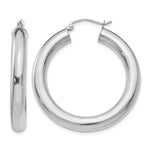 Load image into Gallery viewer, 14K White Gold 35mm x 5mm Classic Round Hoop Earrings