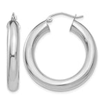 Load image into Gallery viewer, 14K White Gold 30mm x 5mm Classic Round Hoop Earrings