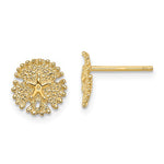 Load image into Gallery viewer, 14k Yellow Gold Sand Dollar Starfish Post Push Back Earrings
