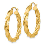 Load image into Gallery viewer, 14K Yellow Gold Twisted Round Hoop Earrings 30mm x 4mm