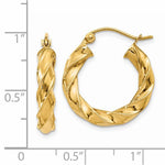 Load image into Gallery viewer, 14K Yellow Gold Twisted Round Hoop Earrings 20mm x 4mm