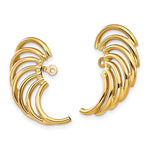 Indlæs billede til gallerivisning 14K Yellow Gold Polished Swirl Shaped Climber Earring Jackets