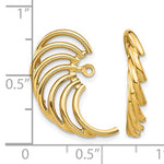 Indlæs billede til gallerivisning 14K Yellow Gold Polished Swirl Shaped Climber Earring Jackets