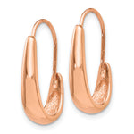 Load image into Gallery viewer, 14K Rose Gold 8mm x 5mm Polished Tapered J-Hoop Wire Earrings