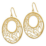 Load image into Gallery viewer, 14k Yellow Gold Round Circle Filigree Dangle Earrings