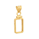 Załaduj obraz do przeglądarki galerii, 14K Yellow Gold Pamp Suisse Lady Fortuna 1 gram Bar Bezel Screw Top Frame Mounting Holder Pendant Charm