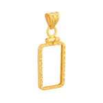 Charger l'image dans la galerie, 14K Yellow Gold Pamp Suisse Lady Fortuna 2.5 gram Bar Coin Bezel Diamond Cut Screw Top Frame Mounting Holder Pendant Charm