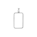 Ladda upp bild till gallerivisning, Sterling Silver Pamp Suisse Lady Fortuna 1 oz Bar Coin Bezel Screw Top Frame Mounting Holder Pendant Charm