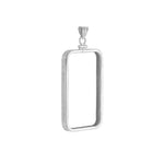 Ladda upp bild till gallerivisning, Sterling Silver Pamp Suisse Lady Fortuna 1 oz Bar Coin Bezel Screw Top Frame Mounting Holder Pendant Charm