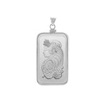 Ladda upp bild till gallerivisning, Sterling Silver Pamp Suisse Lady Fortuna 1 oz Bar Coin Bezel Screw Top Frame Mounting Holder Pendant Charm