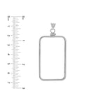 Ladda upp bild till gallerivisning, Sterling Silver Pamp Suisse Lady Fortuna 1 oz Bar Coin Bezel Screw Top Frame Mounting Holder Pendant Charm