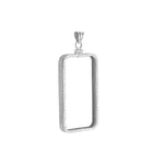 Ladda upp bild till gallerivisning, Sterling Silver Pamp Suisse Lady Fortuna 1 oz Bar Coin Bezel Diamond Cut Screw Top Frame Mounting Holder Pendant Charm