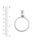 Загрузить изображение в средство просмотра галереи, Sterling Silver American Eagle 1 oz Coin Bezel Diamond Cut Screw Top Frame Mounting Holder Pendant Charm