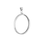 Load image into Gallery viewer, Sterling Silver American Eagle 1 oz Coin Bezel Screw Top Frame Mounting Holder Pendant Charm