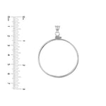 Load image into Gallery viewer, Sterling Silver American Eagle 1 oz Coin Bezel Screw Top Frame Mounting Holder Pendant Charm