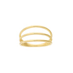 Lataa kuva Galleria-katseluun, 14k Yellow Gold Triple Domed Ring Modern Minimalist Look