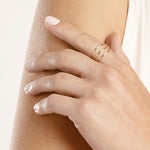 Lataa kuva Galleria-katseluun, 14k Yellow Gold Triple Domed Ring Modern Minimalist Look