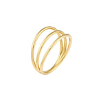 Lataa kuva Galleria-katseluun, 14k Yellow Gold Triple Domed Ring Modern Minimalist Look