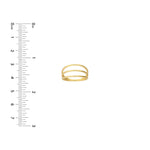 Lataa kuva Galleria-katseluun, 14k Yellow Gold Triple Domed Ring Modern Minimalist Look