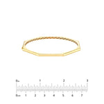 Load image into Gallery viewer, 14k Yellow Gold Geometric Octagon Greek Key Hinged Bangle Bracelet