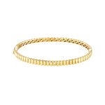 Lataa kuva Galleria-katseluun, 14k Yellow Gold Ribbed Greek Key Hinged Bangle Bracelet